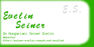 evelin seiner business card